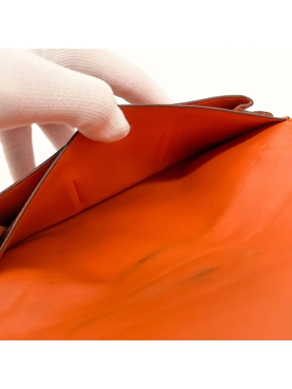 Hermes Dogon GM Duo Taurillon Clemence Orange Bifold Wallet